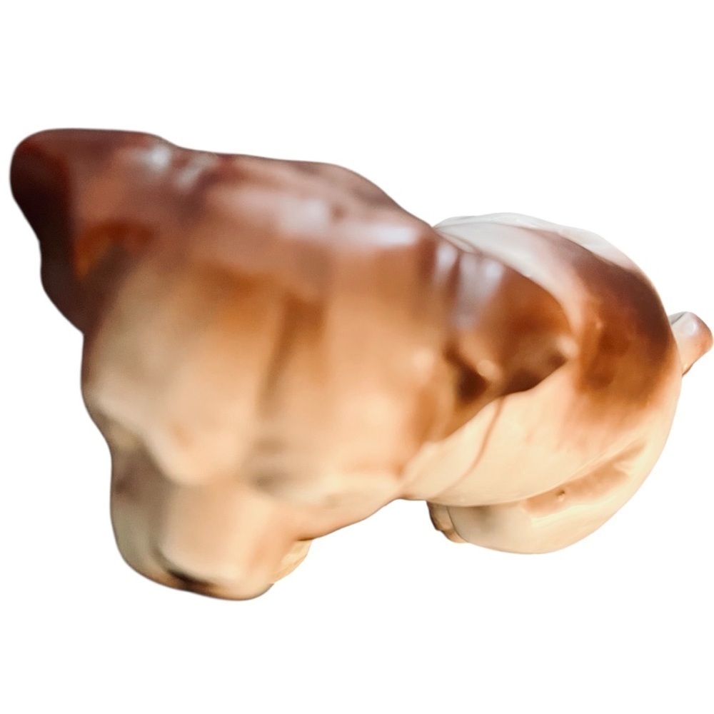 Antique Victorian Bull Dog Mantle Figurine Ceramic Statue Gold Gilt Bell Collar - Picture 12 of 13
